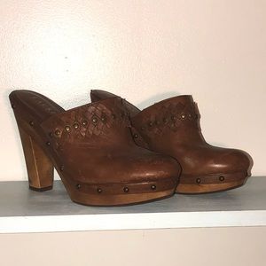 Ralph Lauren Wooden Clog Mules